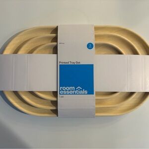 Room Essentials Printed Tray Set - Natural
